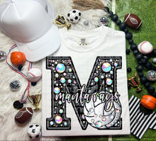 Load image into Gallery viewer, Faux Leather Rhinestone Volleyball Mascots DROPDOWN TRANSFER CAP