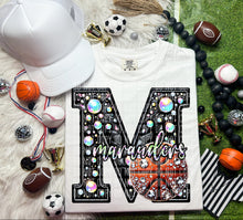 Load image into Gallery viewer, Faux Leather Rhinestone Basketball Mascots DROPDOWN TRANSFER CAP