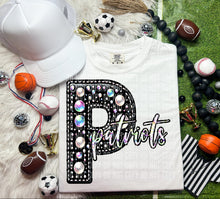 Load image into Gallery viewer, Leather Rhinestone Mascot DROPDOWN TRANSFER CAP