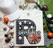 Load image into Gallery viewer, Faux Leather Rhinestone Basketball Mascots DROPDOWN TRANSFER CAP