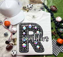 Load image into Gallery viewer, Leather Rhinestone Mascot DROPDOWN TRANSFER CAP
