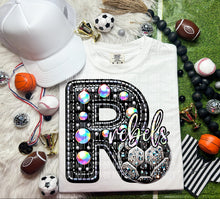 Load image into Gallery viewer, Faux Leather Rhinestone Soccer Mascots DROPDOWN TRANSFER CAP