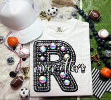 Load image into Gallery viewer, Leather Rhinestone Mascot DROPDOWN TRANSFER CAP