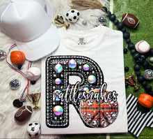 Load image into Gallery viewer, Faux Leather Rhinestone Basketball Mascots DROPDOWN TRANSFER CAP