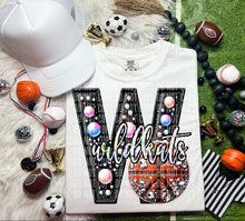 Load image into Gallery viewer, Faux Leather Rhinestone Basketball Mascots DROPDOWN TRANSFER CAP