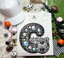 Load image into Gallery viewer, Faux Leather Rhinestone Soccer Mascots DROPDOWN TRANSFER CAP