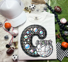 Load image into Gallery viewer, Faux Leather Rhinestone Volleyball Mascots DROPDOWN TRANSFER CAP