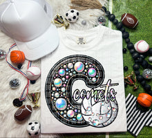 Load image into Gallery viewer, Faux Leather Rhinestone Volleyball Mascots DROPDOWN TRANSFER CAP