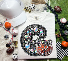 Load image into Gallery viewer, Faux Leather Rhinestone Basketball Mascots DROPDOWN TRANSFER CAP