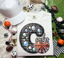 Load image into Gallery viewer, Faux Leather Rhinestone Basketball Mascots DROPDOWN TRANSFER CAP
