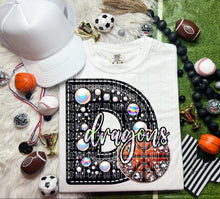 Load image into Gallery viewer, Faux Leather Rhinestone Basketball Mascots DROPDOWN TRANSFER CAP