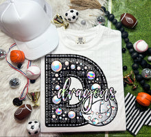 Load image into Gallery viewer, Faux Leather Rhinestone Volleyball Mascots DROPDOWN TRANSFER CAP