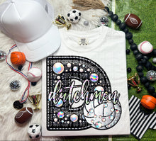 Load image into Gallery viewer, Faux Leather Rhinestone Volleyball Mascots DROPDOWN TRANSFER CAP