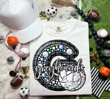 Load image into Gallery viewer, Faux Leather Rhinestone Volleyball Mascots DROPDOWN TRANSFER CAP