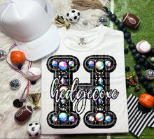 Load image into Gallery viewer, Leather Rhinestone Mascot DROPDOWN TRANSFER CAP