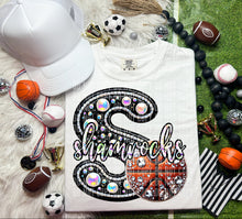 Load image into Gallery viewer, Faux Leather Rhinestone Basketball Mascots DROPDOWN TRANSFER CAP