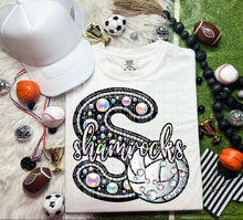 Load image into Gallery viewer, Faux Leather Rhinestone Volleyball Mascots DROPDOWN TRANSFER CAP