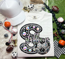 Load image into Gallery viewer, Faux Leather Rhinestone Soccer Mascots DROPDOWN TRANSFER CAP