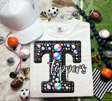 Load image into Gallery viewer, Leather Rhinestone Mascot DROPDOWN TRANSFER CAP