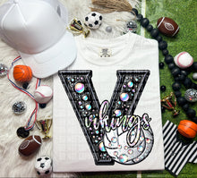 Load image into Gallery viewer, Faux Leather Rhinestone Volleyball Mascots DROPDOWN TRANSFER CAP