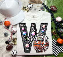 Load image into Gallery viewer, Faux Leather Rhinestone Basketball Mascots DROPDOWN TRANSFER CAP