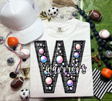 Load image into Gallery viewer, Leather Rhinestone Mascot DROPDOWN TRANSFER CAP