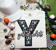 Load image into Gallery viewer, Leather Rhinestone Mascot DROPDOWN TRANSFER CAP