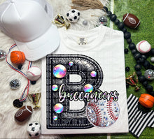 Load image into Gallery viewer, Faux Leather Rhinestone Baseball Mascots DROPDOWN TRANSFER CAP