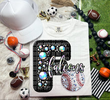 Load image into Gallery viewer, Faux Leather Rhinestone Baseball Mascots DROPDOWN TRANSFER CAP