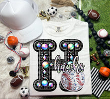 Load image into Gallery viewer, Faux Leather Rhinestone Baseball Mascots DROPDOWN TRANSFER CAP