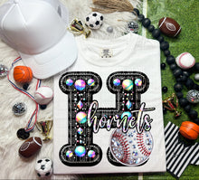 Load image into Gallery viewer, Faux Leather Rhinestone Baseball Mascots DROPDOWN TRANSFER CAP