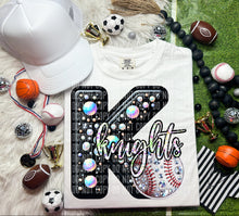 Load image into Gallery viewer, Faux Leather Rhinestone Baseball Mascots DROPDOWN TRANSFER CAP