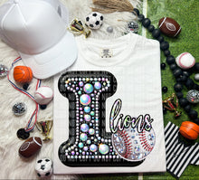 Load image into Gallery viewer, Faux Leather Rhinestone Baseball Mascots DROPDOWN TRANSFER CAP