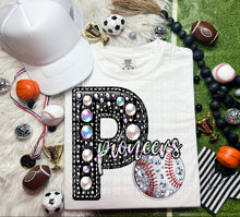 Load image into Gallery viewer, Faux Leather Rhinestone Baseball Mascots DROPDOWN TRANSFER CAP