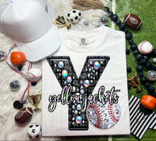 Load image into Gallery viewer, Faux Leather Rhinestone Baseball Mascots DROPDOWN TRANSFER CAP