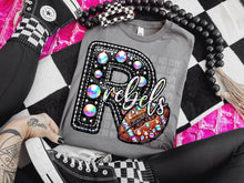 Load image into Gallery viewer, Faux Leather Rhinestone Football Mascots DROPDOWN TRANSFER CAP