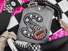 Load image into Gallery viewer, Faux Leather Rhinestone Football Mascots DROPDOWN TRANSFER CAP