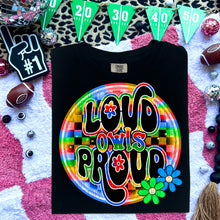 Load image into Gallery viewer, Loud And Proud Rainbow Checkered Mascot DROPDOWN TRANSFER CAP
