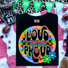 Load image into Gallery viewer, Loud And Proud Rainbow Checkered Mascot DROPDOWN TRANSFER CAP