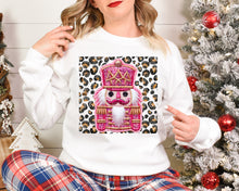 Load image into Gallery viewer, Pink Nutcracker Faux Embroidery Leopard TRANSFER CAP