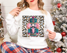 Load image into Gallery viewer, Pink Nutcracker Faux Embroidery Leopard TRANSFER CAP