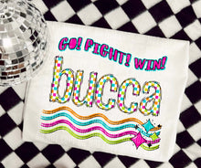 Load image into Gallery viewer, Go Fight Win Bright Checkered Mascots DROPDOWN TRANSFER CAP
