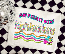 Load image into Gallery viewer, Go Fight Win Bright Checkered Mascots DROPDOWN TRANSFER CAP