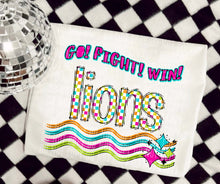 Load image into Gallery viewer, Go Fight Win Bright Checkered Mascots DROPDOWN TRANSFER CAP