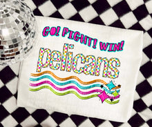 Load image into Gallery viewer, Go Fight Win Bright Checkered Mascots DROPDOWN TRANSFER CAP