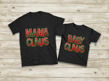Load image into Gallery viewer, Family Claus Green And Red Faux Embroidery Sequin (DROP DOWN) TRANSFER