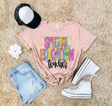 Load image into Gallery viewer, Bright Checker Star School Occupation Dropdown TRANSFER ARA