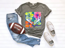 Load image into Gallery viewer, White Groovy Floral Mascots Dropdown TRANSFER SCG MAY