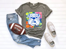 Load image into Gallery viewer, White Groovy Floral Mascots Dropdown TRANSFER SCG MAY
