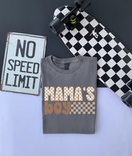 Load image into Gallery viewer, Raising Boys Or Mama’s Boy Neutral Checker Dropdown TRANSFER SCAR NOV 25